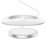 Suport Spigen MAGFIT PAD, Pentru Incarcator MagSafe Wireless, Alb AMP02563