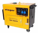 Stager YDE7000TD Generator insonorizat 5kVA, 20A, 3000rpm, monofazat, diesel, pornire electrica