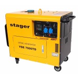 Generator insonorizat Stager YDE7000TD 5kVA, 20A, 3000rpm, 230V, diesel, pornire electrica