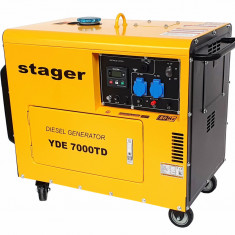 Stager YDE7000TD Generator insonorizat 5kVA, 20A, 3000rpm, monofazat, diesel, pornire electrica