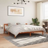 VidaXL Cadru de pat fără saltea, maro ceruit 200x200 cm lemn masiv pin