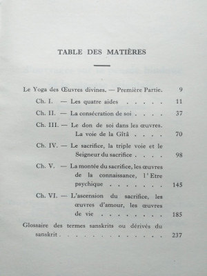 La synthese des yogas, le yoga des oeuvres divines - Shri Aurobindo,1939, VOL 1 foto