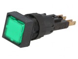 Lumină de control verde &Oslash;16,2mm 16mm RMQ-16 25&divide;70&deg;C