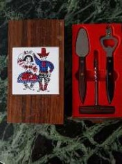 Set pentru bar, compus din 3 piese: tirbuson, deschizator de sticle si de capac