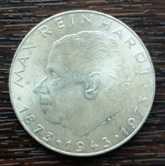 (A1075) MONEDA DIN ARGINT AUSTRIA - 25 SCHILLING 1973, MAX REINHARDT foto