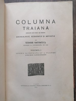 Teohari Antonescu Columna Traiana arheologic geografic artistic foto