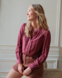 Cumpara ieftin Camasa dama cu aplicatii de dantela 4526T M8 Violet inchis