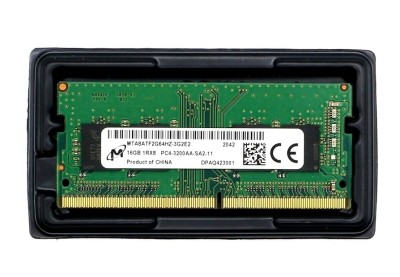 Memorie ram Laptop Micron 16GB, DDR4, 1Rx8, PC4-3200AA, 3200Mhz, MTA8ATF2G64HZ-3G2E2, PC4-25600, CL22, Non-ECC, sodimm, 260 pini foto
