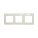 Rama tripla alba PC priza si intrerupator 225x83mm