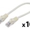 Patch cord U/UTP 5e 0,25m CCA PVC alb 26AWG