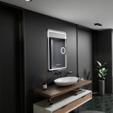 Oglinda LED Nikolo cu senzor, functie Dezaburire si lupa Cosmetica, 50x70 cm