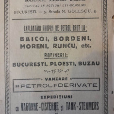 1927, Reclama PETROL - BLOCK Bucuresti Baicoi Bordeni Moreni Runcu Str N Golescu