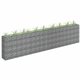 VidaXL Strat &icirc;nălțat gabion, 360 x 30 x 90 cm, oțel galvanizat