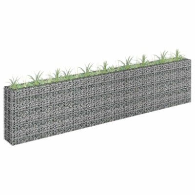 vidaXL Strat &amp;icirc;nălțat gabion, 360 x 30 x 90 cm, oțel galvanizat foto