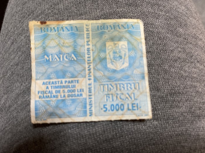 Timbru fiscal matca 5000 lei