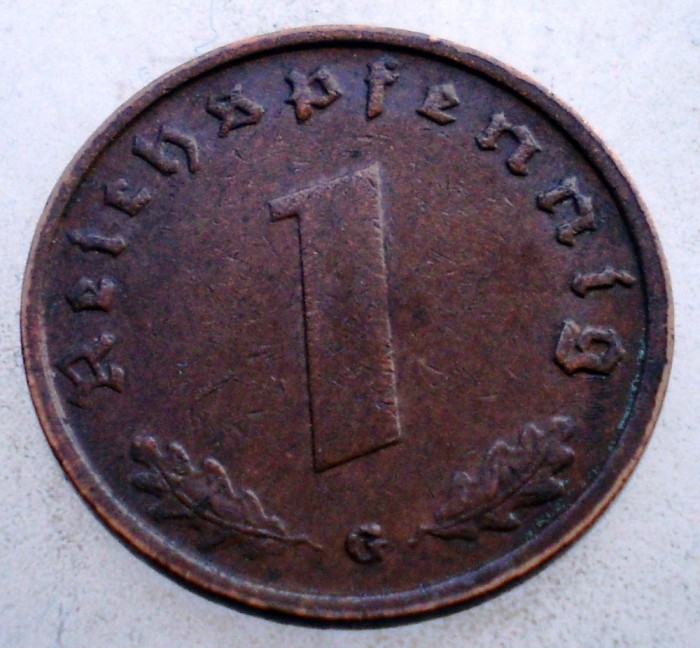 2.730 GERMANIA 1 REICHSPFENNIG 1938 G