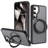 Husa de Protectie din Silicon, Compatibil Samsung Galaxy S24, Magnet Magsafe, Suport pentru telefon, Margini ridicate pentru protectie ecran si camera