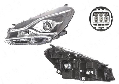 Far TOYOTA YARIS, 05.2017-, OE, fata, partea stanga, cu &amp;amp;#39;lumina de zi&amp;amp;#39; tip LED;tip bec HiR2+LED+WY21W; electric; cu motor; foto