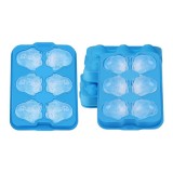 Set 2 tavi pentru cuburi de gheata M8C, 18 x 13 x 5 cm, silicon, albastru