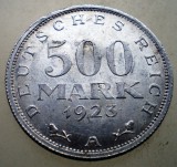 1.125 GERMANIA WEIMAR 500 MARK 1923 A XF/AUNC, Europa, Aluminiu