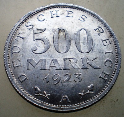 1.125 GERMANIA WEIMAR 500 MARK 1923 A XF/AUNC foto