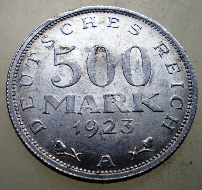 1.125 GERMANIA WEIMAR 500 MARK 1923 A XF/AUNC