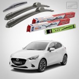 Cumpara ieftin Stergatoare Mazda 2 DJ Facelift 2023-2026 Set Fata si Spate Flat TeamCar