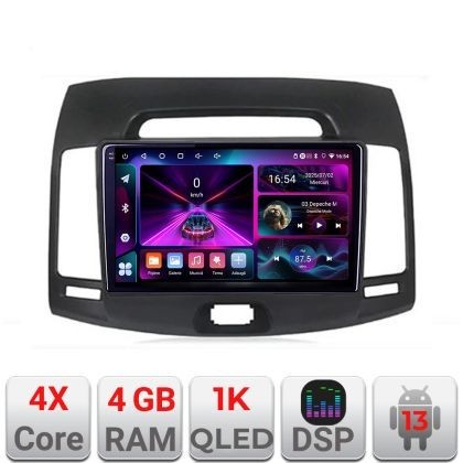 Navigatie Hyundai Elantra 2007-2011 A-2009 4+64 InCell Display 1K Android Waze USB Navigatie Internet Youtube Radio CarStore Technology