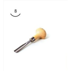Dalta cu m&acirc;ner modelat pentru linogravură - profil 8, Taietura lamei 6 mm