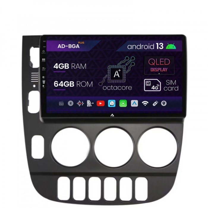 Navigatie Mercedes Benz ML W163 (1998-2005), Android 13, A-Octacore 4GB RAM + 64GB ROM, 9 Inch - AD-BGA9004+AD-BGRKIT405V2