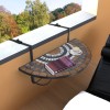 Masă Balcon Suspendată vidaXL Mozaic Cărămiziu/Alb, 76x56x64 cm, Pliabilă - Masuță Cafea Balcon, Prindere Balustradă