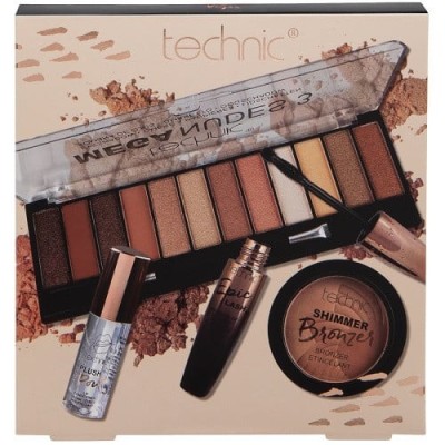 Set Machiaj 4 Produse Cosmetice, Technic, Mega Nudes Collection, Vegan foto