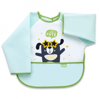 Baveta cu maneci si buzunar babyjem polly bib (culoare: verde) foto