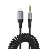 Hoco UPA33A , Cablu audio AUX Jack 3.5 mm la Lightning, 1.5 m, negru