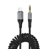 Cumpara ieftin Hoco UPA33A , Cablu audio AUX Jack 3.5 mm la Lightning, 1.5 m, negru