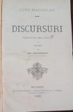 Discursuri, traduse din limba engleza si adnotate de Ang. Demetriescu - Lord Macaulay