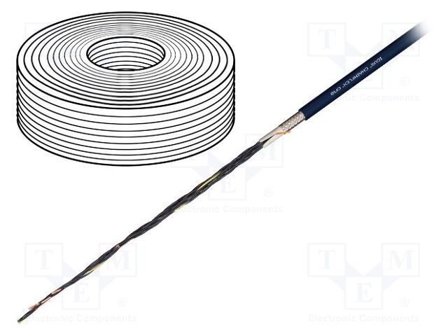 Cablu de control IGUS chainflex CF10 4x0.75mm2 negru litat