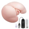 Masturbator Vagin &amp; Anus TPE Natural cu Vibratii si Incalzire, 22cm, 2.6kg