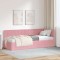 vidaXL Cadru de pat colțar cu headboard Roz 80 x 200 cm Catifea 42016290
