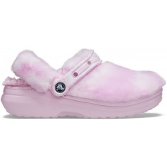 Saboți Crocs Classic Fur Sure Roz deschis - Ballerina Pink