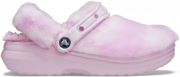 Saboți Crocs Classic Fur Sure Roz deschis - Ballerina Pink