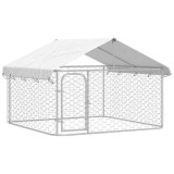vidaXL Padoc pentru c&acirc;ini de exterior cu acoperiș, 200x200x150 cm