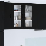 VidaXL Dulap suspendat de bucătărie cu raft Negru 80 x 31 x 80 cm 885066