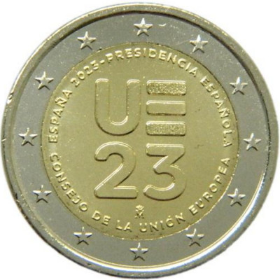 Spania moneda comemorativa 2 euro 2023 - Presedintia UE - UNC foto