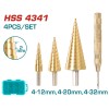 TOTAL - SET 3 BURGHIE CONICE IN TREPTE PowerTool TopQuality