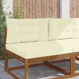 vidaXL Perna pentru canapea de exterior 2 pcs Crem Poliester 900848