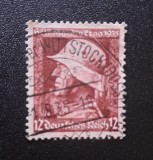 Germania Reich-ul German 1935 Ziua Comemorării Eroilor Cască Militară 12 Pfennig Ștampilat Wittstock - A0040