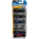Set 5 masinute Hot Wheels, Race Team, Formula 1 F1 Racing, JKG12