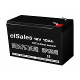 Acumulator Plumb-Acid elSales ELS-12V10A , 12 Volti ,10 Amperi pentru UPS-uri , negru