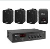 Sistem audio ambiental, 4 boxe perete, 1 amplificator, USB, Bluetooth